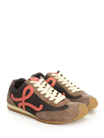 Loewe Multicolor Canvas And Suede Ballet Runner 2.0 Snea In Multi