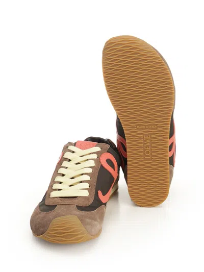 Loewe Multicolor Canvas And Suede Ballet Runner 2.0 Snea In Multi