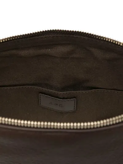 Apc A.p.c. Vera Leather Shoulder Bag In Purple