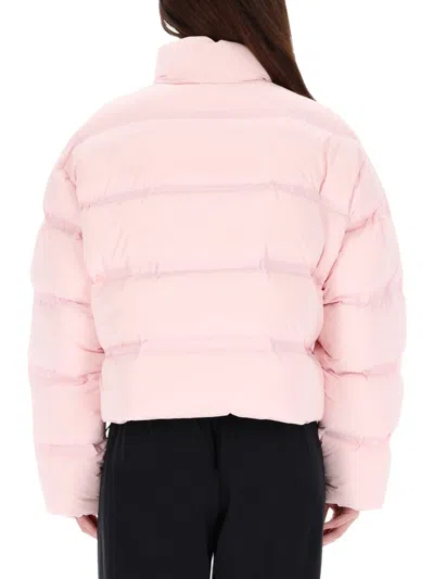 Alexander Wang Cropped Jacket With Logo In Pink
