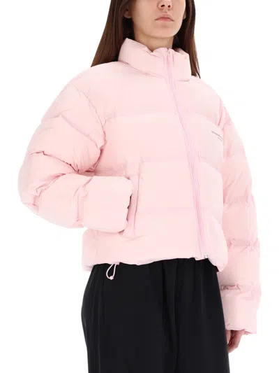 Alexander Wang Cropped Jacket With Logo In Pink