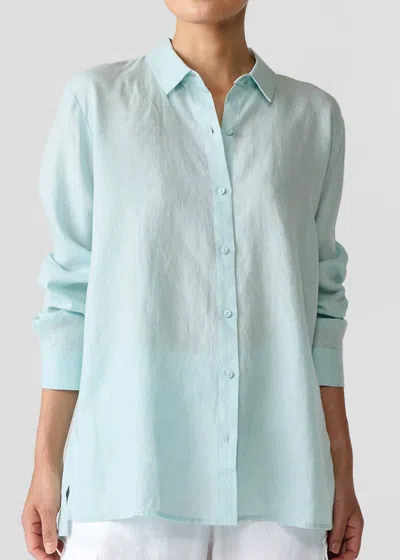 Eileen Fisher Women's Collar Shirt In Pool In Multi
