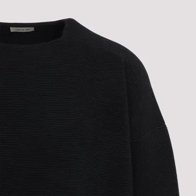 Fear Of God Ottoman Straight Neck Pullover In Metallic