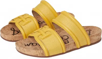 Sam Edelman Women's Rowan Slide Sandal In Sunflower In Yellow