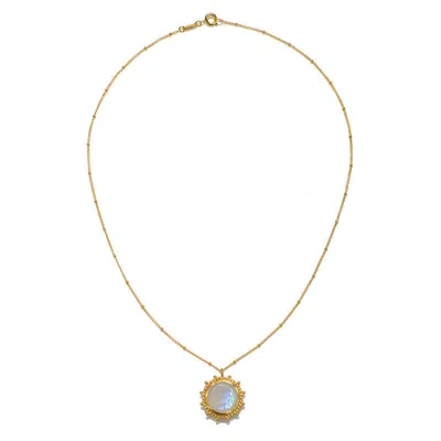 Satya Jewelry Drift Into Daydreams Moonstone Gemstone Necklace In Gold