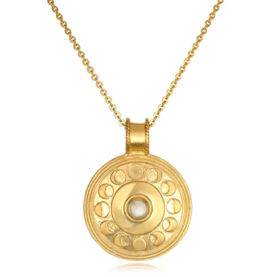 Satya Jewelry Phases Of The Moon Gold Necklace In Gold