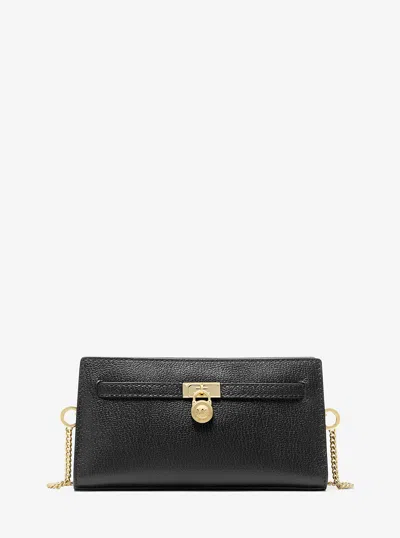 Michael Kors Hamilton Moderne Extra-small Leather Convertible Crossbody Bag In Black