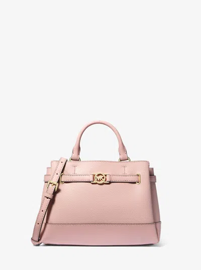Michael Kors Outlet Reed Extra-small Pebbled Leather Satchel In Pink