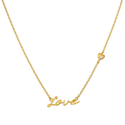 Satya Jewelry Adorned With Love Gold Necklace In Gold