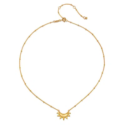 Satya Jewelry Emergence Gold Sunburst Necklace In Gold