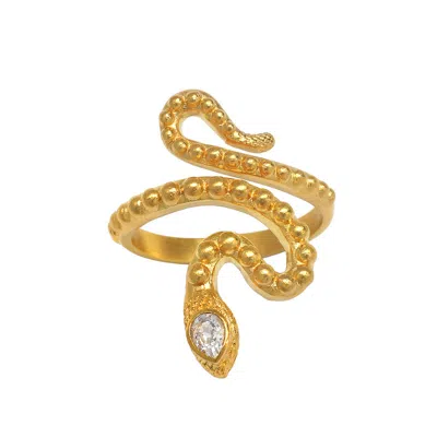 Satya Jewelry Beauty Is Timeless Snake Adjustable Ring In Gold