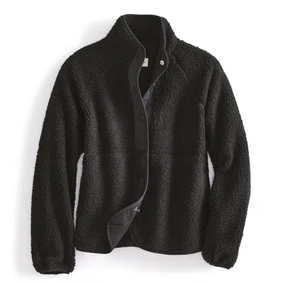 Vera Bradley Outlet Fleece Teddy Fleece Full-snap Jacket In Black