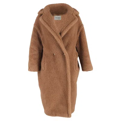 Max Mara Teddy Bear Icon Coat In Brown Camel Wool In Brown