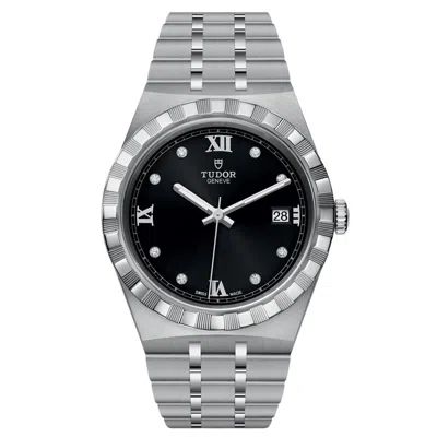 Tudor Men's Royal Black Dial Watch In Black