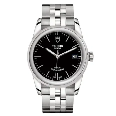 Tudor Men's Glamour Black Dial Watch In Metallic