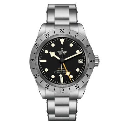 Tudor Men's Black Bay Black Dial Watch In Silver