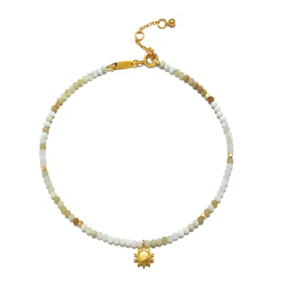 Satya Jewelry New Dawn Peruvian Opal Anklet In White