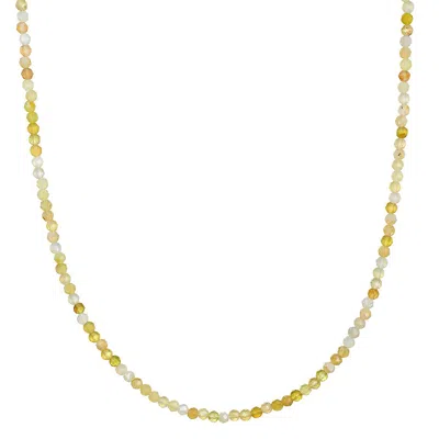 Satya Jewelry Secure In Self Yellow Opal Solar Plexus Chakra Choker In Gold