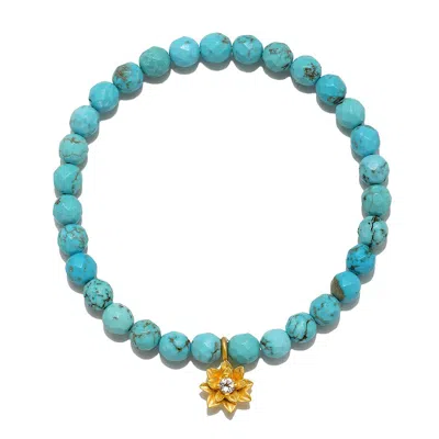 Satya Jewelry In Transformation Turquoise Gemstone Bracelet In Blue