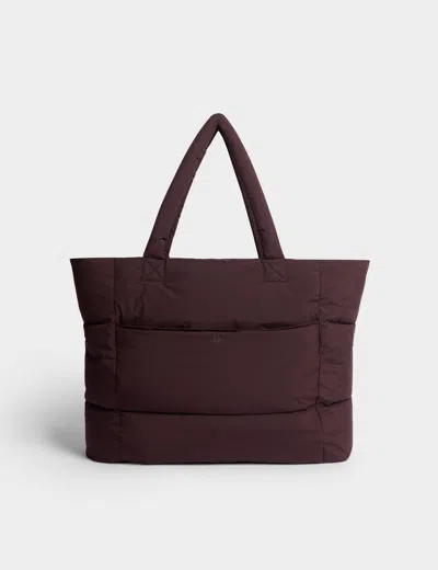 Sweaty Betty Womens Nimbus Cloud Woven Tote Bag Sable Brown In Burgundy