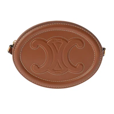 Pre-owned Celine Beige Brown Brown Leather Shoulder Bag ()