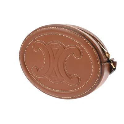 Pre-owned Celine Beige Brown Brown Leather Shoulder Bag ()