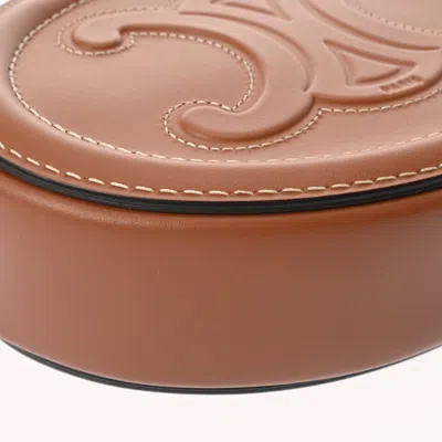Pre-owned Celine Beige Brown Brown Leather Shoulder Bag ()