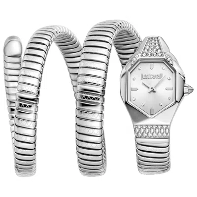 Just Cavalli Snake Women's Watch In Silver