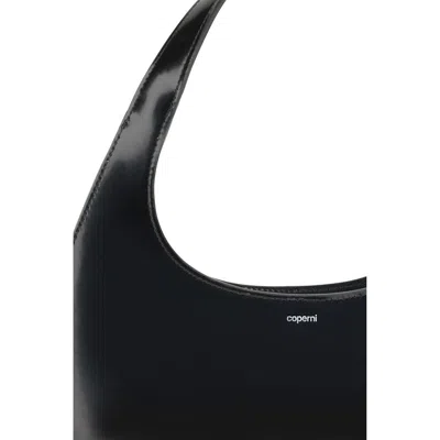 Coperni Black Leather Shoulder Bag In Black
