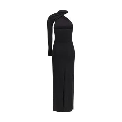 Courrèges Black Viscose Cocktail Dress In Black