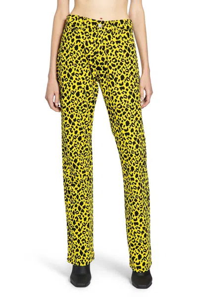 Coperni Denim Boyfriend Pants In Yellow