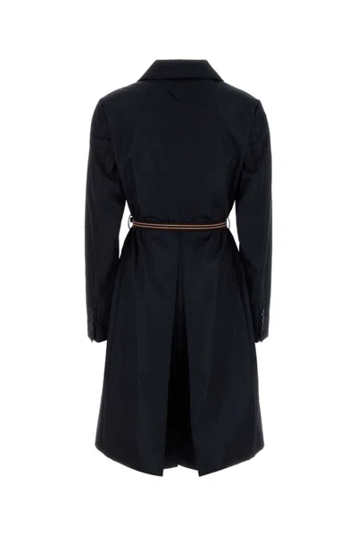 Prada Midnight Blue Re-nylon Trench Coat In Multi