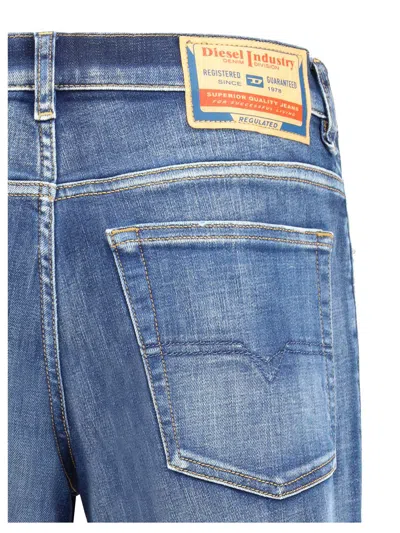 Diesel Jeans With Belt Loops In Blue