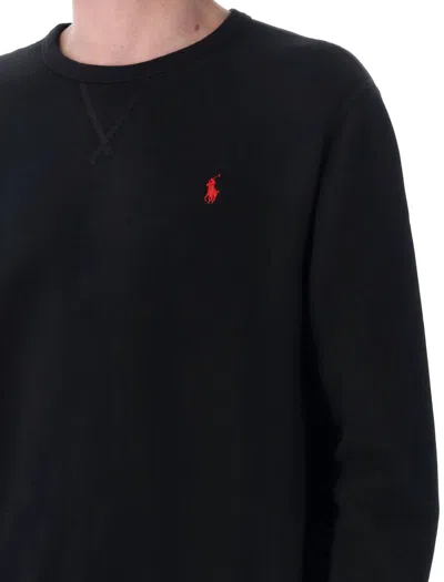 Polo Ralph Lauren Cotton-blend Crewneck Sweatshirt In Black