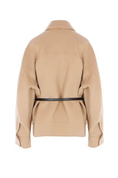 Sportmax Wool Short Coat In Brown