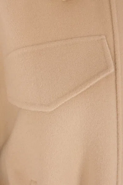 Sportmax Wool Short Coat In Brown