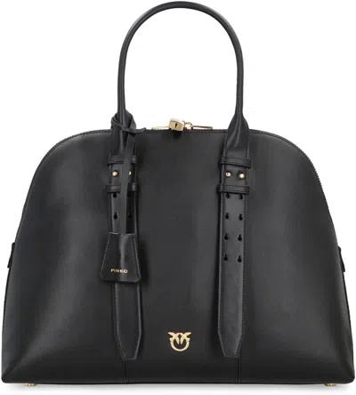 Pinko Bowling Bag Escape Maxi In Leather In Black