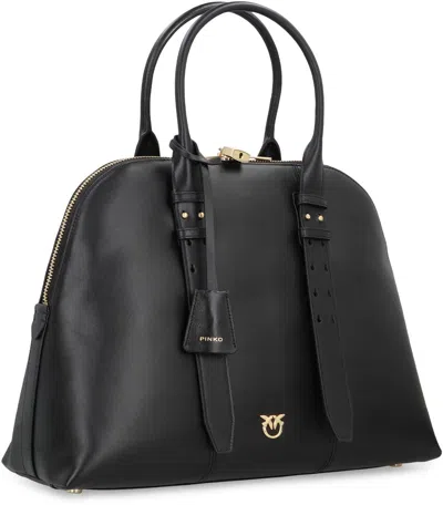 Pinko Bowling Bag Escape Maxi In Leather In Black