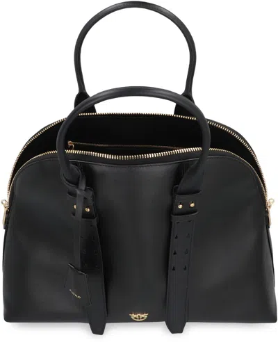 Pinko Bowling Bag Escape Maxi In Leather In Black