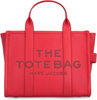 Marc Jacobs The Leather Medium Tote Bag In Red