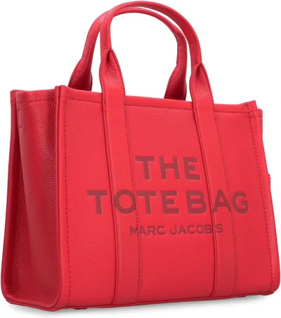Marc Jacobs The Leather Medium Tote Bag In Red