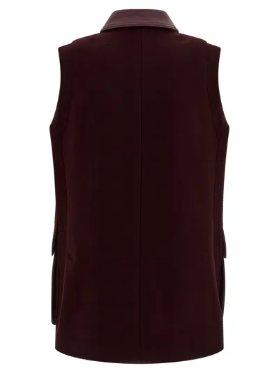 Max Mara Aeroso1234 Gilet Bordeaux In Burgundy