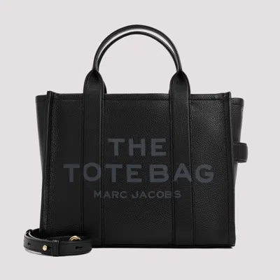 Marc Jacobs Structured Medium Tote With Textured Leather Finish In Black