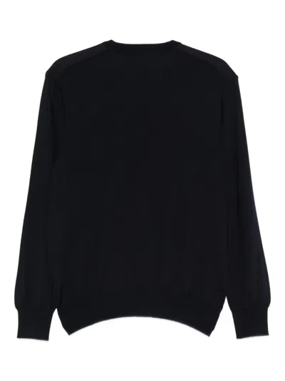 Paul & Shark Crewneck Wool Sweater With Inserts Clothing In Black