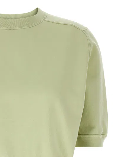 Auralee Short Sleeve Cropped Crew Neck Top In Green