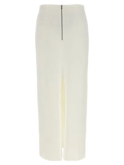 Auralee Reversible Knit Skirt High Waist In White