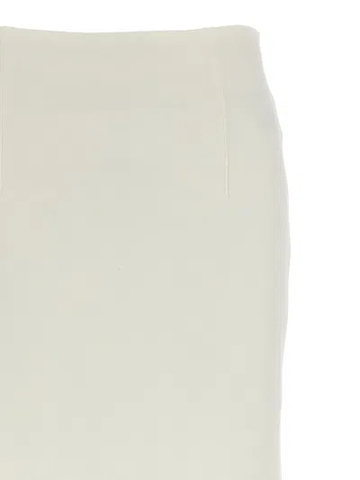 Auralee Reversible Knit Skirt High Waist In White
