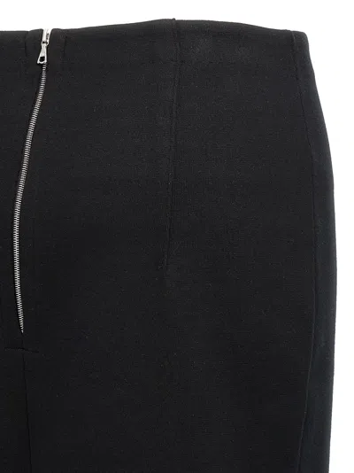 Auralee Reversible Knit Skirt High Waist In Black