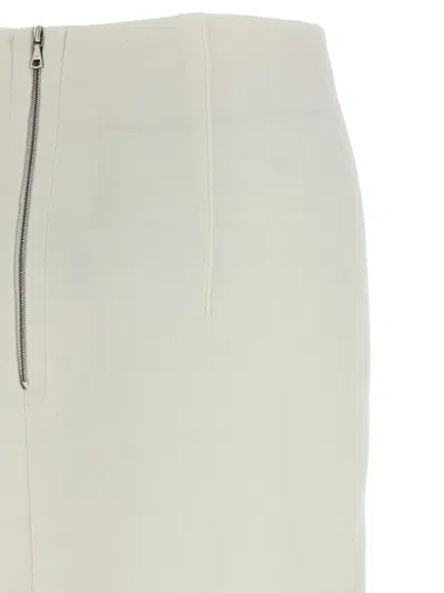 Auralee Reversible Knit Skirt High Waist In White