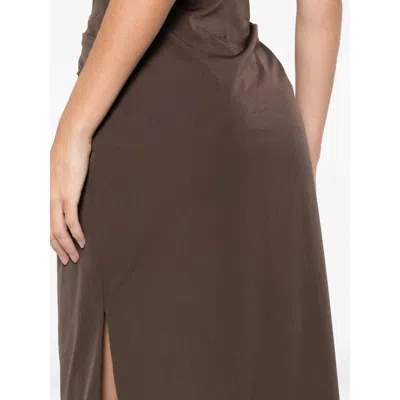 Sir Halterneck Ruched Dress In Gray
